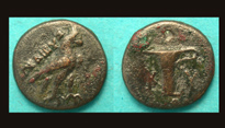 Aeolis, Kyme, Eagle with Vase reverse